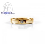 แหวนพิงค์โกลด์ แหวนเพชร แหวนแต่งงาน แหวนหมั้น - R1253DPG